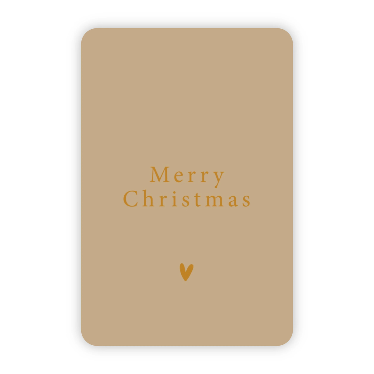 Kerstkaart goudfolie - Merry Christmas