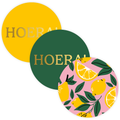 Stickers Lovely Lemons het de tekst hoera in groen en geel
