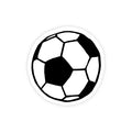 een set van 10 stickers van een voetbal