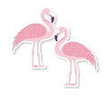 Roze flamingo stickers in 4 varianten